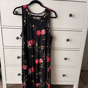Floral Sleeveless Swing Dress